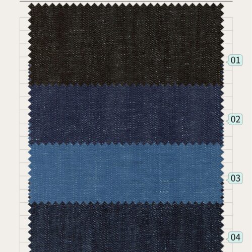 55%Linen 45%Cotton 230gsm Denim Fabric - No Fading Washed Material for Jeans - High Quality Clothing Textile