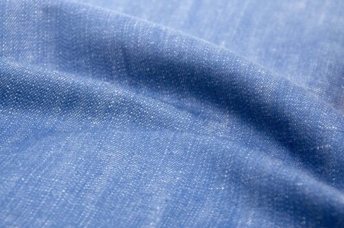 55%Linen 45%Cotton 230gsm Denim Fabric - No Fading Washed Material for Jeans - High Quality Clothing Textile
