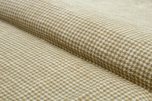 Washed Ramie Cotton Houndstooth Textile 262g Slightly Brushed Surface Natural Comfortable Ramie Fabric