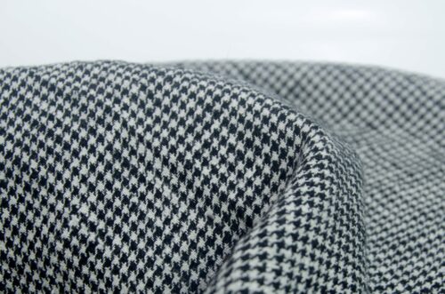 Washed Ramie Cotton Houndstooth Textile 262g Slightly Brushed Surface Natural Comfortable Ramie Fabric