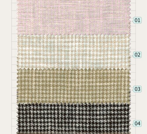 Washed Ramie Cotton Houndstooth Textile 262g Slightly Brushed Surface Natural Comfortable Ramie Fabric