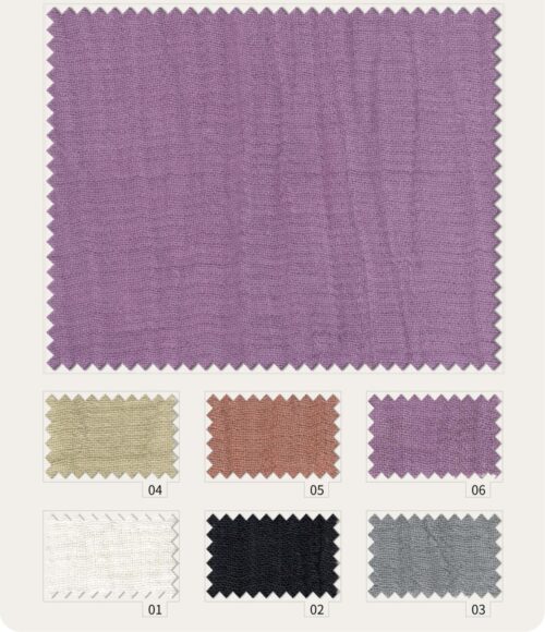 Manufacturers Wholesale 55% Ramie 45% Cotton Woven Crepe 210gsm Autumn Winter Clothing Fabric-for Dresses and Curtains