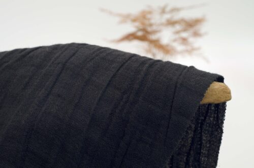 Manufacturers Wholesale 55% Ramie 45% Cotton Woven Crepe 210gsm Autumn Winter Clothing Fabric-for Dresses and Curtains