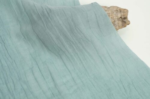 Breathable Ramie Tencel Twill Fabric 90g Lightweight and Textured Ramie Tencel Fabric for Spring Summer Clothing
