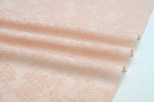 Elegant Floral Fabric with Rose Essence 25%Rose 75%Filament 190gsm Drapable Satin Jacquard Rose Fabric