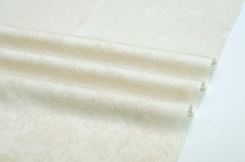 Elegant Floral Fabric with Rose Essence 25%Rose 75%Filament 190gsm Drapable Satin Jacquard Rose Fabric