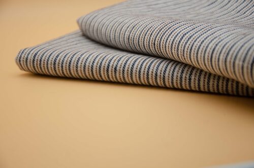 Best-Selling 100% Linen Yarn-Dyed Striped Fabric for Women’s Fashion – 135cm Width, 186g Weight, UV-Resistant & Antibacterial for Spring & Autumn #1229
