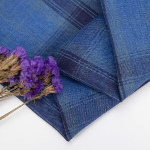 Yarn-Dyed 100% Linen Fabric with 3D Texture – 135cm Width, 123g Weight, Ideal for Spring & Summer Shirts & Pants #1240