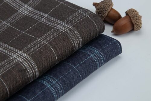 Yarn-Dyed 100% Linen Fabric with Layered Texture – 135cm Width, 140g Weight, Perfect for Spring & Summer Apparel #1241