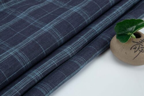 Yarn-Dyed 100% Linen Fabric with Layered Texture – 135cm Width, 140g Weight, Perfect for Spring & Summer Apparel #1241