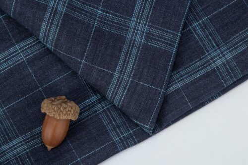 Yarn-Dyed 100% Linen Fabric with Layered Texture – 135cm Width, 140g Weight, Perfect for Spring & Summer Apparel #1241