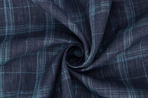 Yarn-Dyed 100% Linen Fabric with Layered Texture – 135cm Width, 140g Weight, Perfect for Spring & Summer Apparel #1241